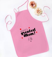BK Gift Kişiye Özel İsimli Anneler Günü Tasarımlı Pembe Mutfak Önlüğü, Aşçı Önlüğü, Şef Önlüğü, Anneye Hediye-21