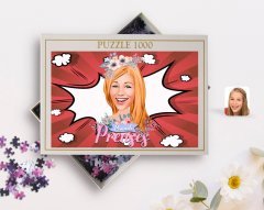 Kişiye Özel Pamuk Prenses Karikatürlü 1000 Parça Profesyonel Puzzle-2