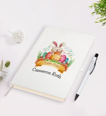 Kişiye Özel Paskalya Bayramı Beyaz Defter ve Kalem Seti-10
