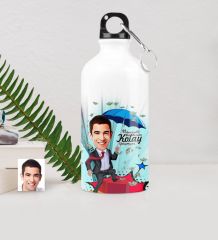 Kişiye Özel Bay Borsacı Karikatürlü Metal Suluk (500 ml.) 1