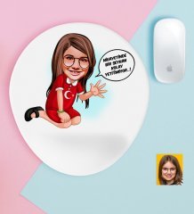 Kişiye Özel Kız Çocuk Kolay Yetişmiyor Karikatürlü Bilek Destekli Mouse Pad-3