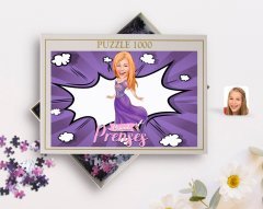 Kişiye Özel Pamuk Prenses Karikatürlü 1000 Parça Profesyonel Puzzle-1
