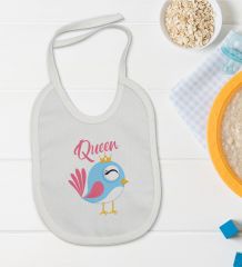 BK Kids Queen Tasarımlı Bebek Body Zıbın ve Mama Önlüğü Hediye Seti - Model 1