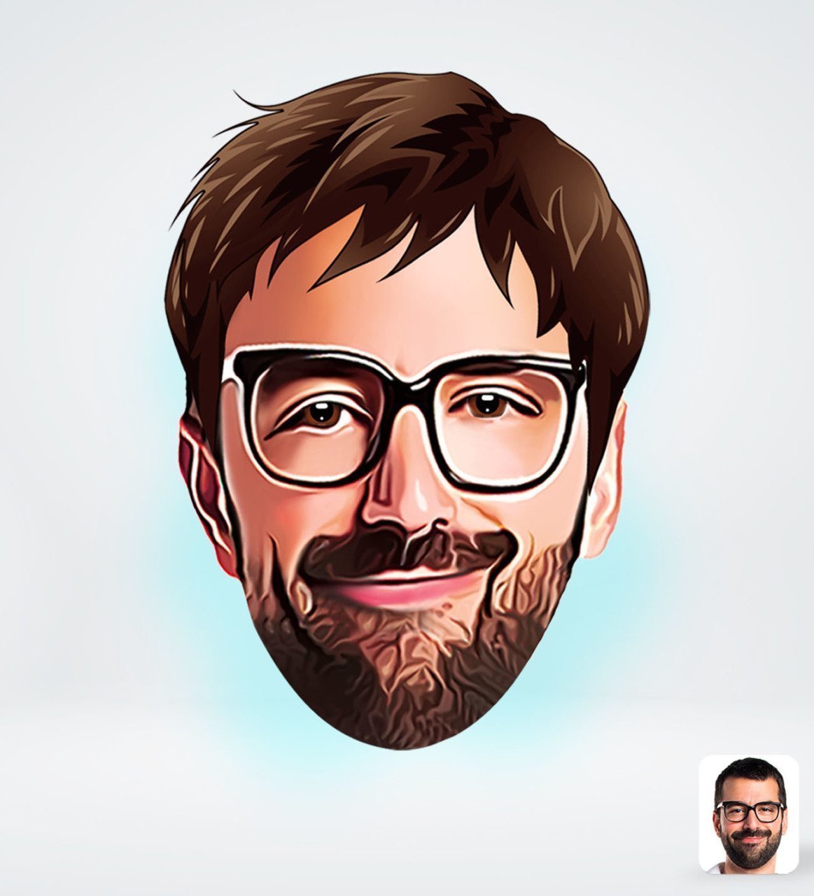 Kişiye Özel Erkek Yüz Tasarımlı Dijital Karikatür-1