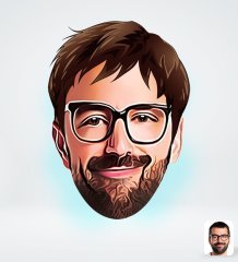Kişiye Özel Erkek Yüz Tasarımlı Dijital Karikatür-1
