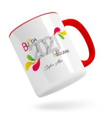 BK Gift Kişiye Özel 2023 Bu Yılda Hep Gülümse Kırmızı Kupa Bardak-1