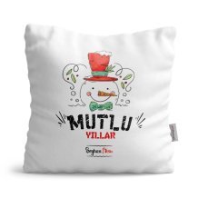 Kişiye Özel Mutlu Yıllar Saten Yastık - 1