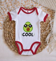 BK Kids Cool Tasarımlı Kırmızı Bebek Body Zıbın-1