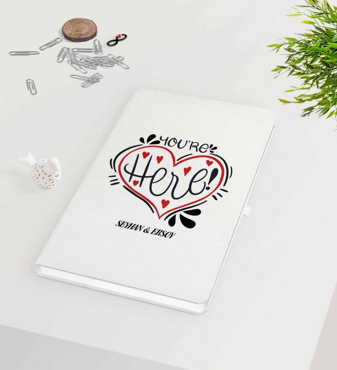 Kişiye Özel Sevgililer Günü Beyaz Defter-77