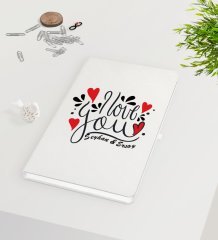 Kişiye Özel Sevgililer Günü Beyaz Defter-76