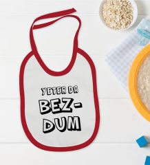 BK Kids Bezdum Tasarımlı Kırmızı Bebek Mama Önlüğü-3