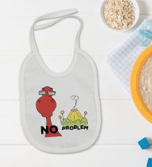 BK Kids No Problem Tasarımlı Bebek Body Zıbın ve Mama Önlüğü Hediye Seti - Model 1