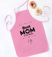 BK Gift Kişiye Özel İsimli Anneler Günü Tasarımlı Pembe Mutfak Önlüğü, Aşçı Önlüğü, Şef Önlüğü, Anneye Hediye-15
