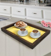 BK Gift Muz Tasarımlı Doğal Ahşap Tepsi-1