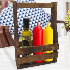 BK Gift Doğal Masif Ahşap Sosluk Standı