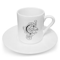 Kişiye Özel Ç Harfli Türk Kahvesi Fincanı (Model 2)