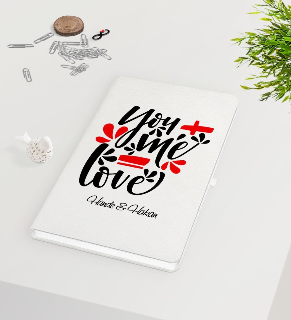 Kişiye Özel Sevgililer Günü Beyaz Defter-73