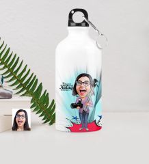 Kişiye Özel Bayan Profesyonel Fotoğrafçı Karikatürlü Metal Suluk (500 ml.) 1