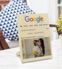 Kişiye Özel Google Dünyanın En İyi Annesi Dekoratif Ahşap Çerçeve