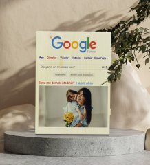 Kişiye Özel Google Dünyanın En İyi Annesi Dekoratif Ahşap Çerçeve