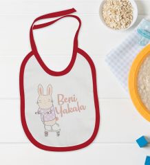 BK Kids Beni Yakala Tasarımlı Kırmızı Bebek Mama Önlüğü-1