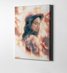 Kişiye Özel Ateş Tasarımlı Kanvas Tablo (50 x 70 cm.)