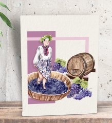 BK Gift Şarap Tasarımlı Dekoratif Mini Kanvas Tablo 15x20cm-9
