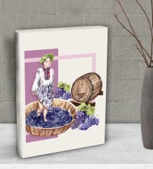 BK Gift Şarap Tasarımlı Dekoratif Mini Kanvas Tablo 15x20cm-9