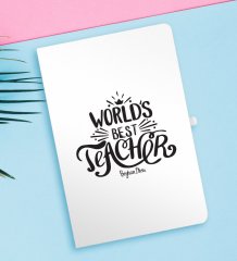 Kişiye Özel Dünyanın En İyi Öğretmeni Beyaz Defter-30