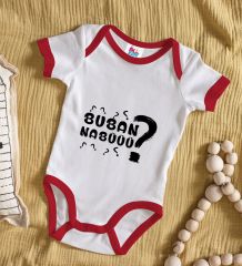 BK Kids Buban Nabüüü Tasarımlı Kırmızı Bebek Body Zıbın-1