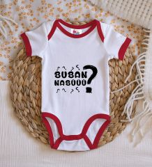 BK Kids Buban Nabüüü Tasarımlı Kırmızı Bebek Body Zıbın-1