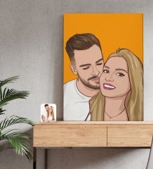 Kişiye Özel Çizgi Roman Karikatürlü Kanvas Tablo  50x70cm