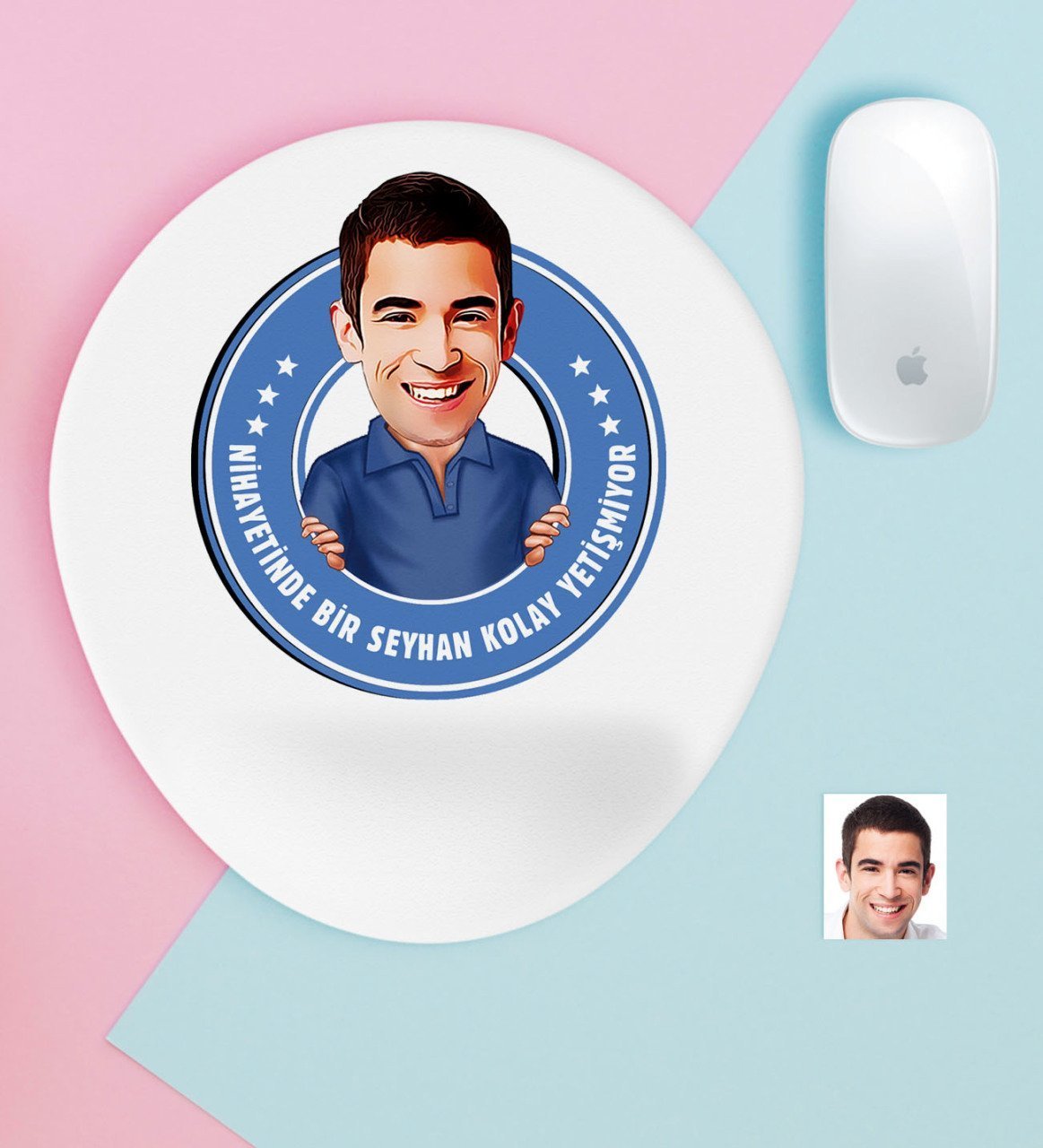 Kişiye Özel Bay Kolay Yetişmiyor Karikatürlü Bilek Destekli Mouse Pad-3