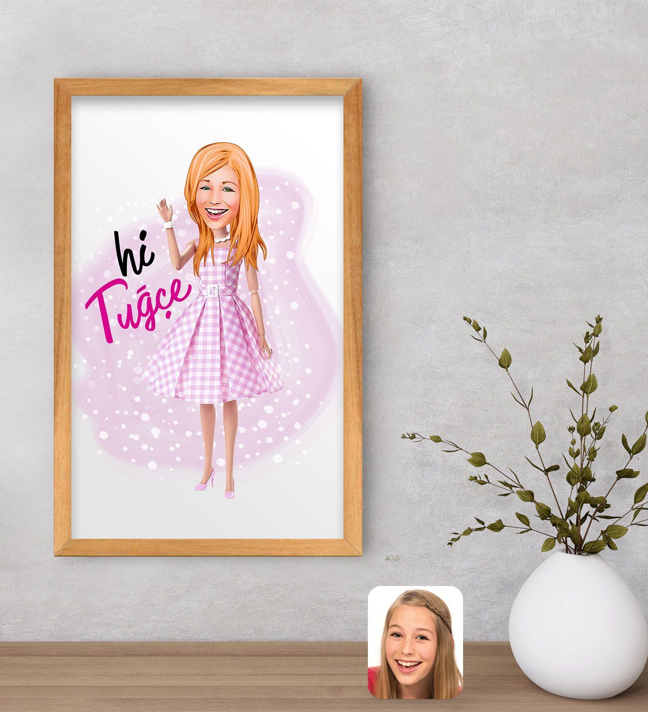 Bk Gift Kişiye Özel Barbie Karikatürlü Dekoratif Retro Ahşap Çerçeveli Tablo-5, Barbie Filmi, Barbie Hediyelik Eşya, Arkadaşa Hediye