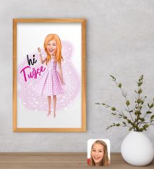 Bk Gift Kişiye Özel Barbie Karikatürlü Dekoratif Retro Ahşap Çerçeveli Tablo-5, Barbie Filmi, Barbie Hediyelik Eşya, Arkadaşa Hediye