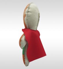 BK Gift Kişiye Özel Fotoğraflı Pelerinli Erkek Süper Kahraman Bebek Yastık-4