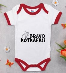 BK Kids Bravo Kotkafali Tasarımlı Kırmızı Bebek Body Zıbın-1