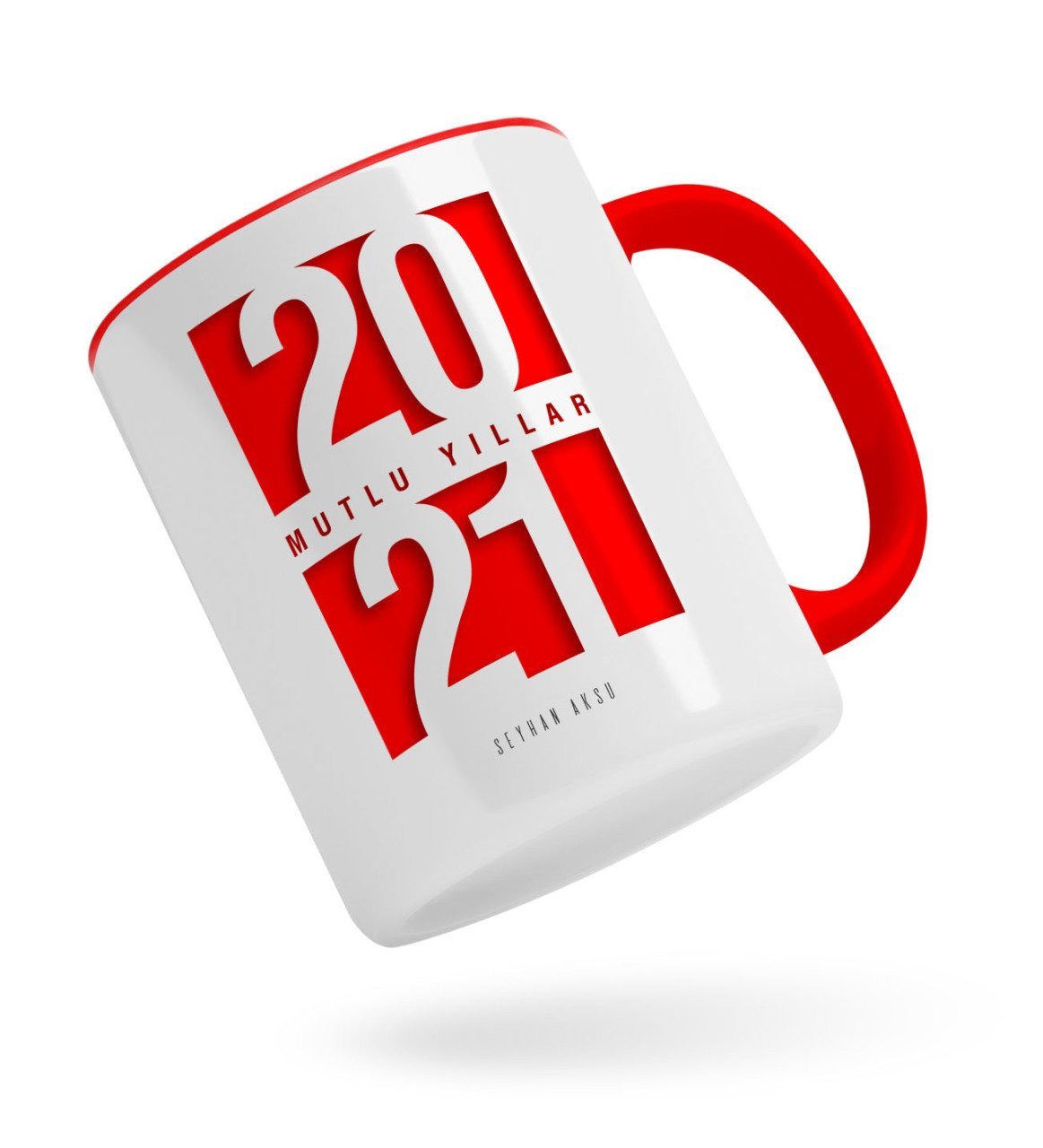 BK Gift Kişiye Özel 2023 Mutlu Yıllar Kırmızı Kupa Bardak-7