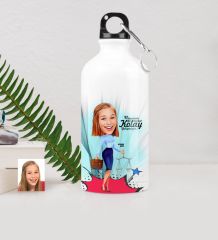 Kişiye Özel Bayan Avukat Karikatürlü Metal Suluk (500 ml.) 3