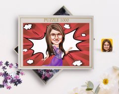 Kişiye Özel Kız Çocuk Prenses Karikatürlü 1000 Parça Profesyonel Puzzle-3