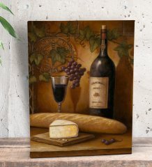 BK Gift Şarap Tasarımlı Dekoratif Mini Kanvas Tablo 15x20cm-6