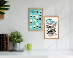 BK Home Coffee Tasarımlı Dekoratif 2'li Retro Ahşap Tablo-9