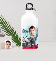 Kişiye Özel Bay Polis Karikatürlü Metal Suluk (500 ml.) 7