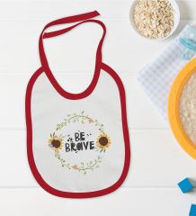 BK Kids Be Brave Tasarımlı Kırmızı Bebek Mama Önlüğü-2
