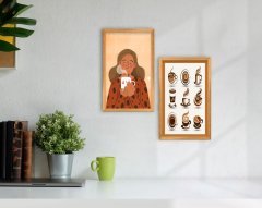 BK Home Coffee Tasarımlı Dekoratif 2'li Retro Ahşap Tablo-8