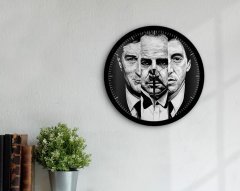 BK Home Godfather Baba Tasarımlı 45cm Ahşap Duvar Saati-5