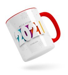 BK Gift Kişiye Özel 2023 Mutlu Yıllar Kırmızı Kupa Bardak-5