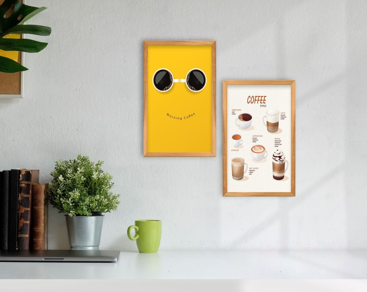 BK Home Coffee Tasarımlı Dekoratif 2'li Retro Ahşap Tablo-7