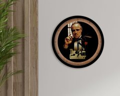 BK Home Godfather Baba Tasarımlı 45cm Ahşap Duvar Saati-4
