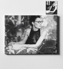 Kişiye Özel Kristal Tasarımlı Kanvas Tablo (50 x 70 cm.)